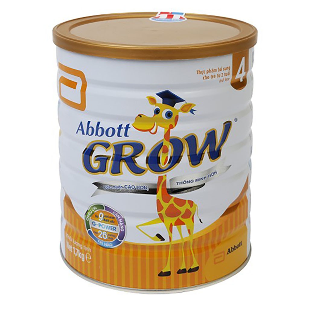 [CHÍNH HÃNG] Sữa Bột Abbott Grow 4 - Hộp 1,7kg (Cho bé 2 tuổi trở lên)