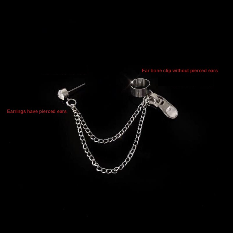 Khuyên Vành Tai Phối Dây Xích Cá Tính Dành Cho Nữ B835