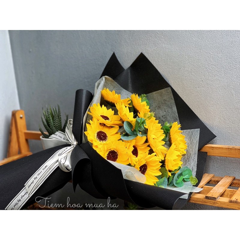 [Quà Tặng] Bó hoa sáp hướng dương Hàn Quốc - Quà tặng sinh nhật, hội nghị, sự kiện, phụ nữ- NOWSHIP nhận hàng trong ngày