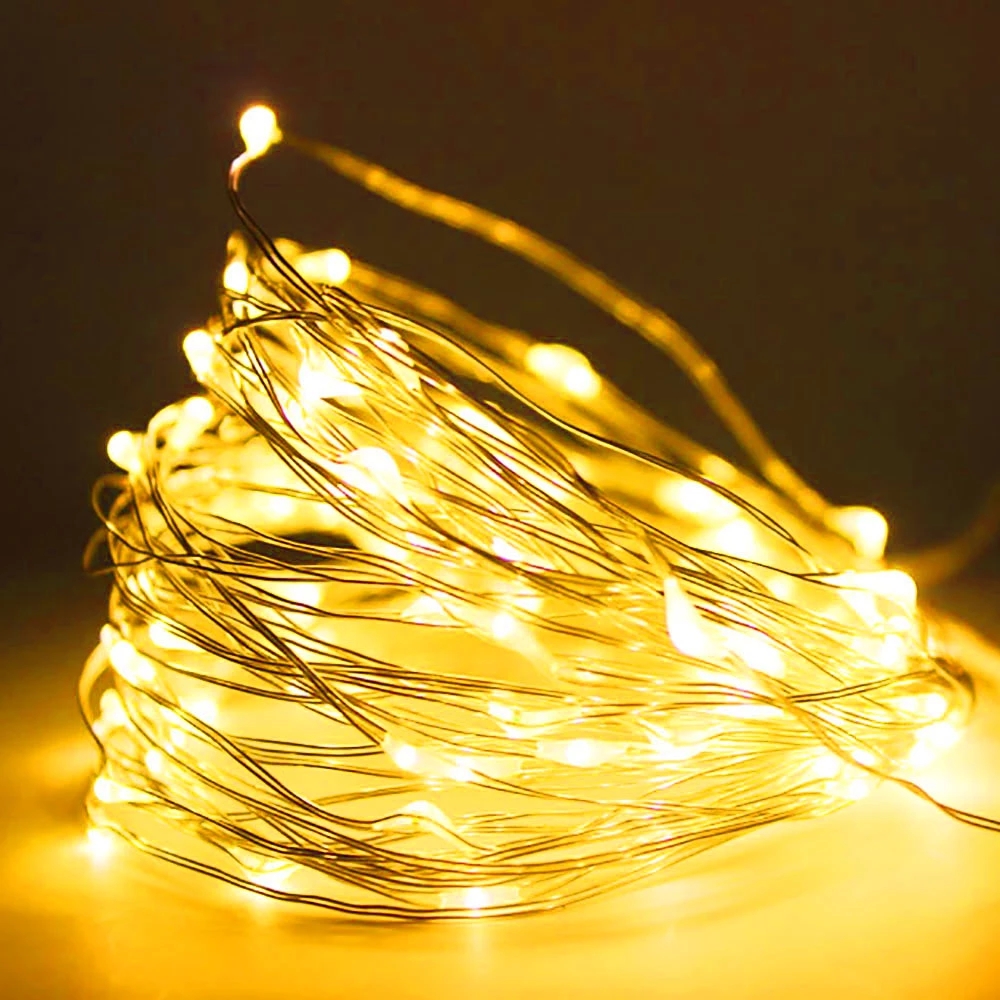 Dây đèn LED 5M 50 bóng hình quả châu dùng trong trang trí tiệc cưới giáng sinh