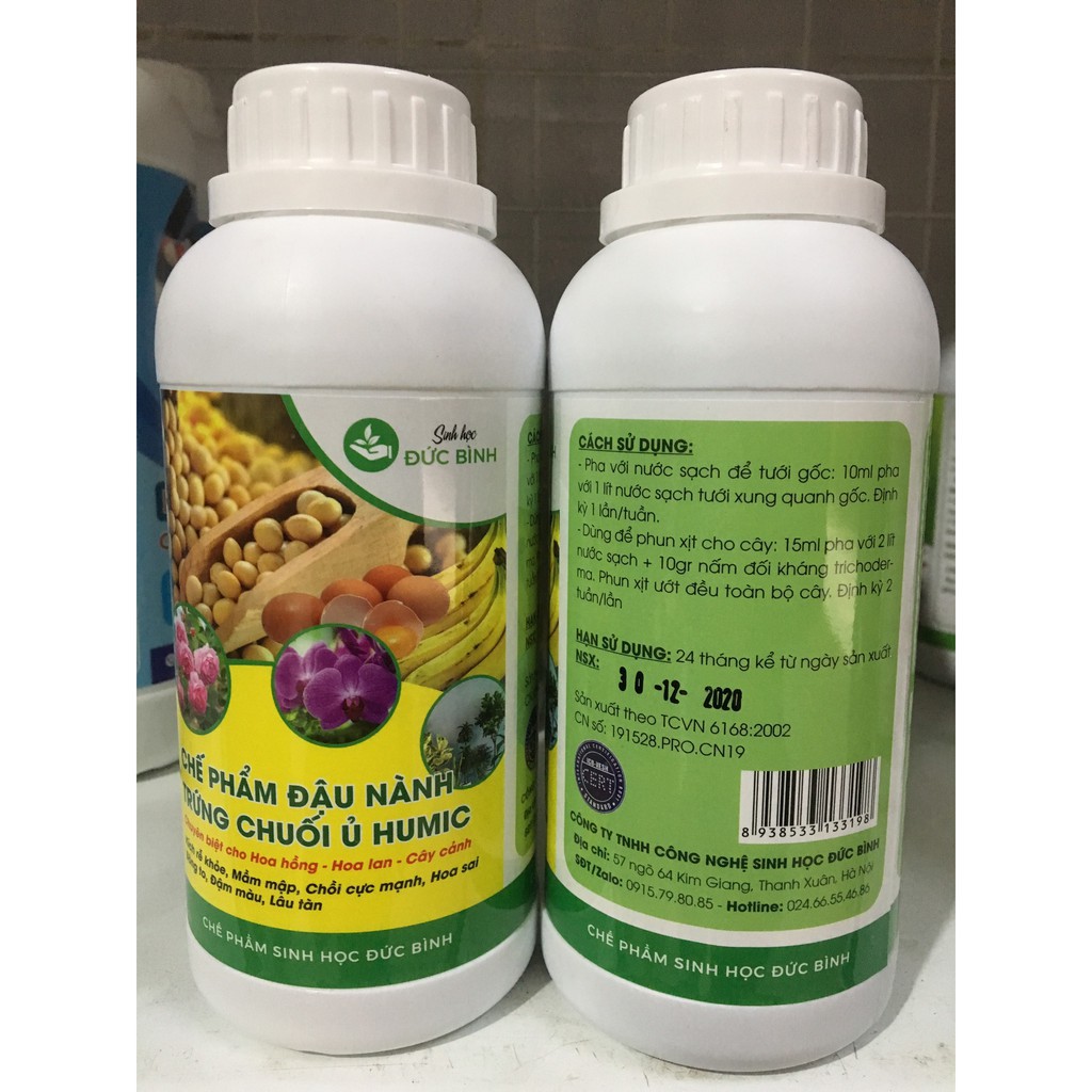 Chế phẩm đậu lành ủ trứng chuối và humic 500ml_Đậu Nành Trứng Chuổi Ủ Humic Kích Rễ Khỏe, Mầm Mập, Chồi Cực Mạnh