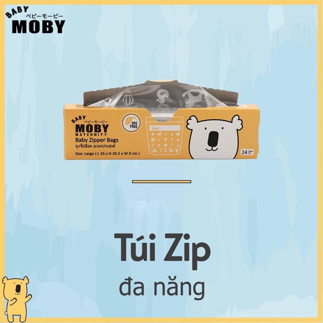 TÚI ZIP MOBY ĐỰNG ĐỒ ĐANG NĂNG TIỆN LỢI, Suzy baby