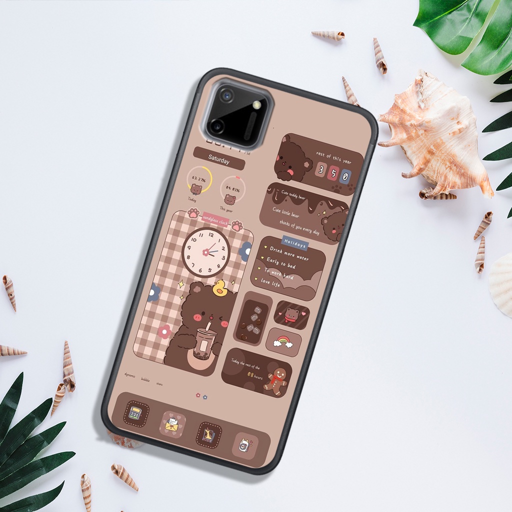 ỐP LƯNG OPPO REALME C11 - REALME C11 2021 - REALME C20 , IN HÌNH GẤU NÂU CHOCOLATE ĐÁNG YÊU.