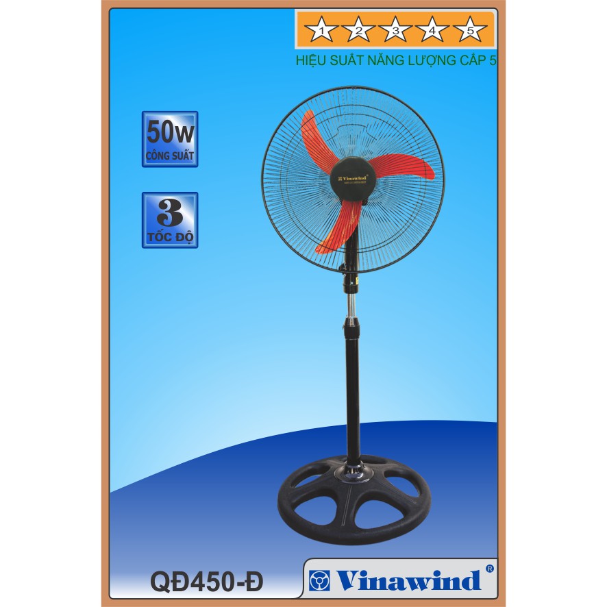 Quạt đứng cánh 450-ĐM-Vinawind-Điện cơ thống nhất
