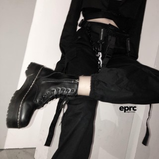Boots giày dr martins da màu trắng đen cao cấp