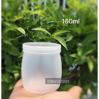 Hũ sữa chua nhựa 160ml kèm nắp 1 chiếc