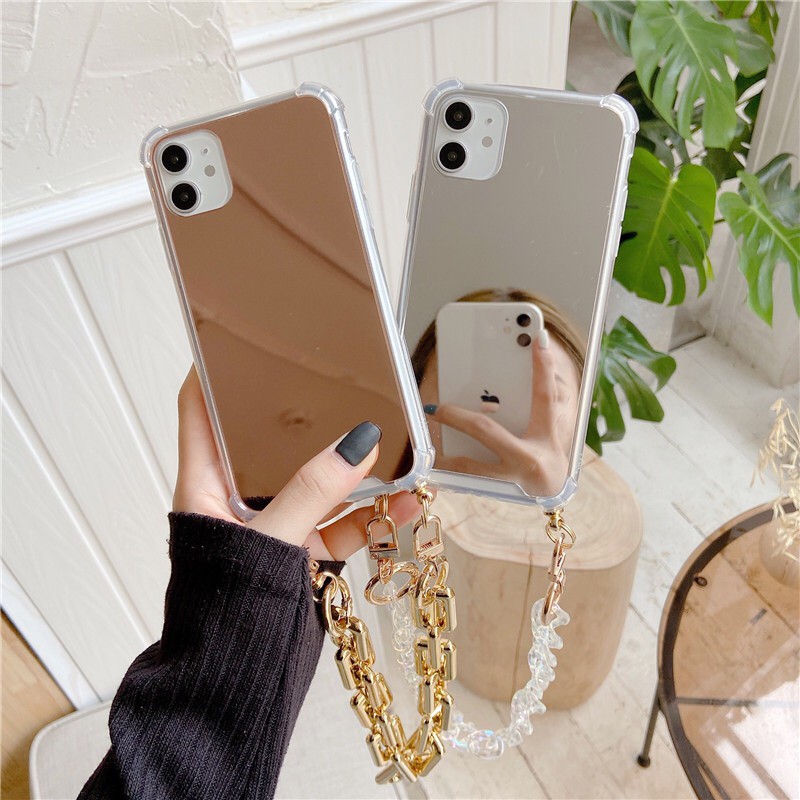 Ốp Điện Thoại Hình Túi Xách Phối Dây Xích Cho Iphone 12 11 Pro Max Xs Xr Se2 I7 I8 Plus