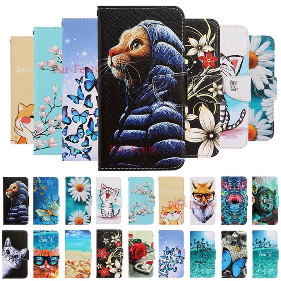 For Samsung Galaxy M11 fashion Flip Pu Leather Wallet  Painted Case For Samsung Galaxy A01 A11 A21 A41 Book Style Phone Case