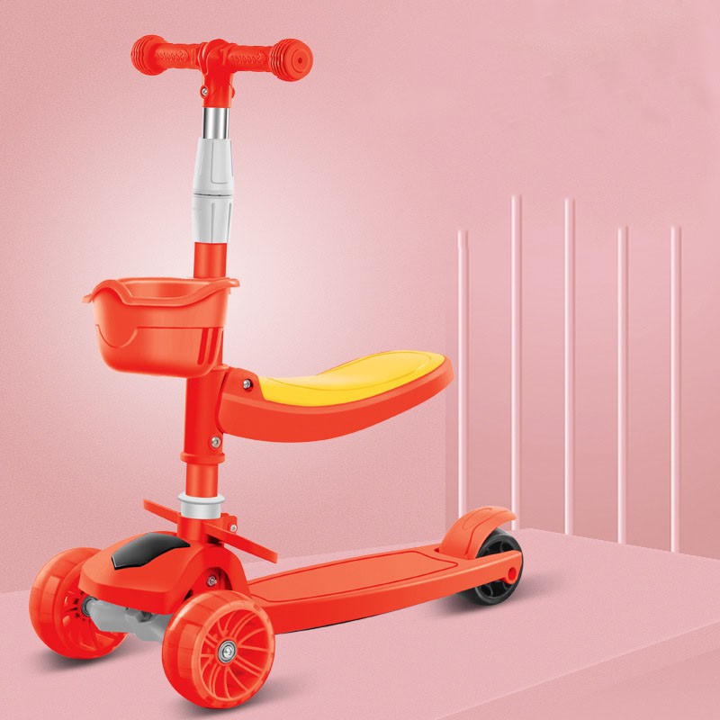 ✈️[Freeship] Xe trượt scooter đa năng phát sáng cho bé từ 2 đến 12 tuổi - Xe thăng bằng có nhạc, ghế nhún cho trẻ DC009