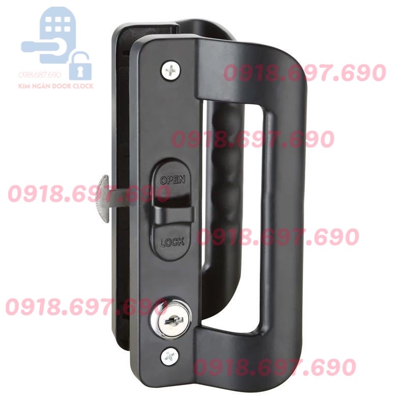 Khóa chữ D cửa lùa đi nhôm xingfa hàng  chính hãng