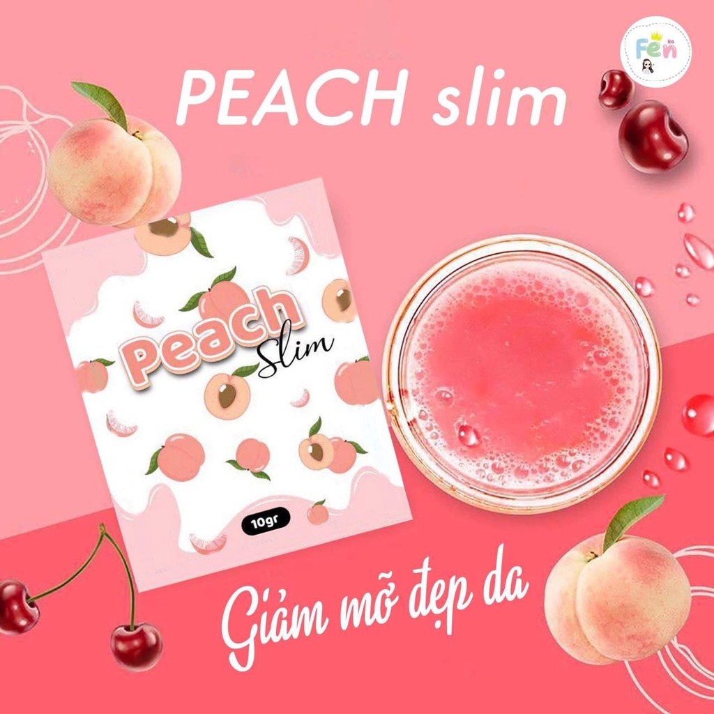 PEACHSLIM - TRÀ ĐÀO THẢO MỘC GIẢM CÂN NHANH - MẪU MỚI TẶNG CHAI PHA 100ML