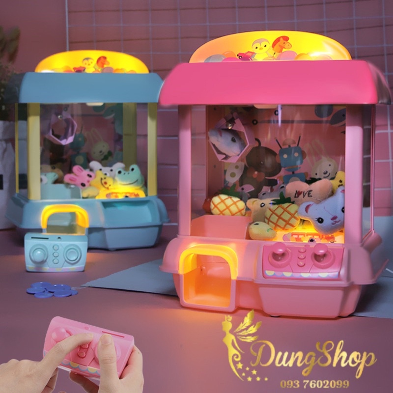 Máy gắp thú pin size to có gấu bông kèm - tặng kèm pin