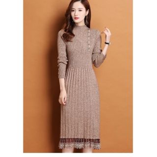 ĐẦM LEN SUÔNG PHỐI CHÂN REN CAO CẤP