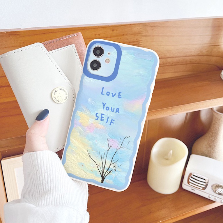 Ốp lưng iphone Love cạnh vuông chống sốc cho iphone 11 7plus 8plus x xsmax 11pro max 12pro 12promax13promax tr362