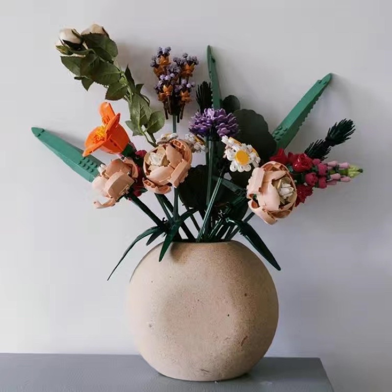 ĐỒ CHƠI- HOA DECOR TRANG TRÍ- BỘ XẾP HÌNH LẮP RÁP BÓ HOA NHIỀU MÀU