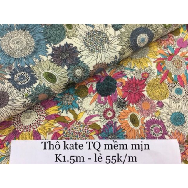 Vải thô kate mềm mịn {mảnh to 1m x khổ 1.5m} - 100%cotton - May quần áo, chăn ga gối, rèm cửa , phông chụp ảnh