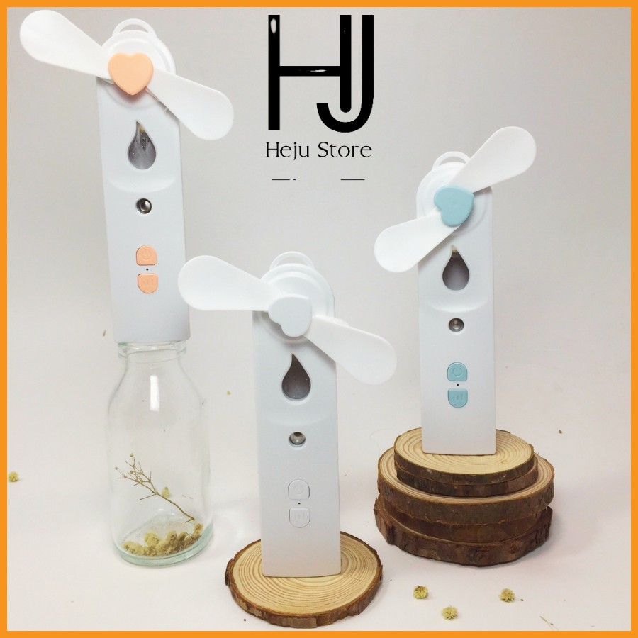 Quạt Cầm Tay Mini Phun Sương Siêu Mát Sạc USB Dùng Cực Lâu