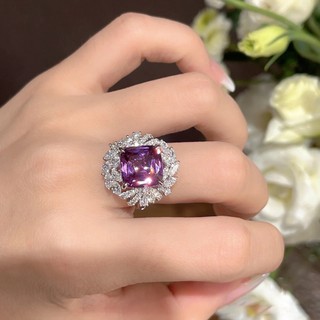 Luxury multi-color gemstone ring, ultra light, high-end, easy to match