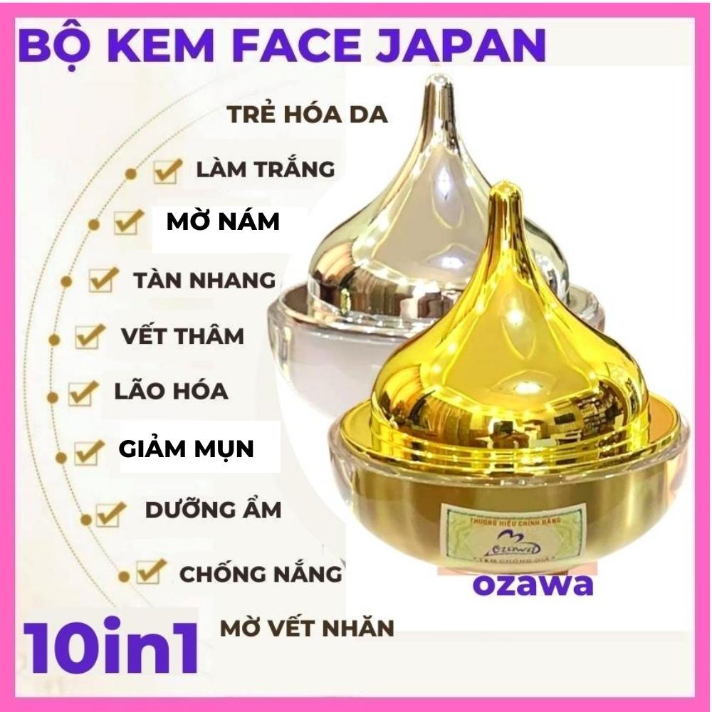 Bộ kem dưỡng trắng da mặt Ozawa Japan 10in1,cấp ẩm,mờ nám,tàn nhang,vết thâm giảm mụn face mỹ phẩm quốc tế abc | BigBuy360 - bigbuy360.vn
