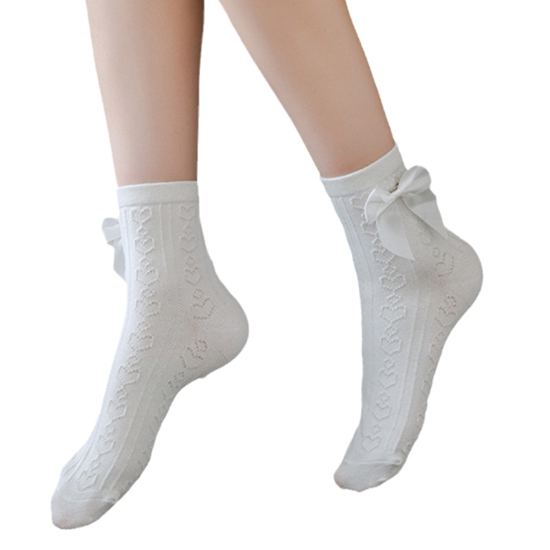 Vớ Cotton Cổ Thấp Phối Ren Nhún Bèo Phong Cách Lolita Thời Trang Cho Nữ