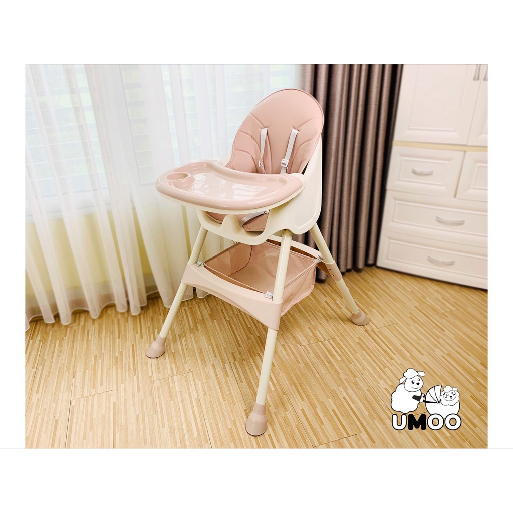 [Haobaby Shop]  Ghế Tropic nâng 3 mức độ/ điều chỉnh độ cao UMOO/ gấp gọn có bánh 0491