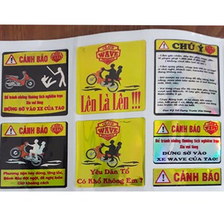 [BỘ 7 MIẾNG] TEM DÁN XE PHONG CÁCH CHO XẾ YÊU, RẾ YÊU CỦA BẠN