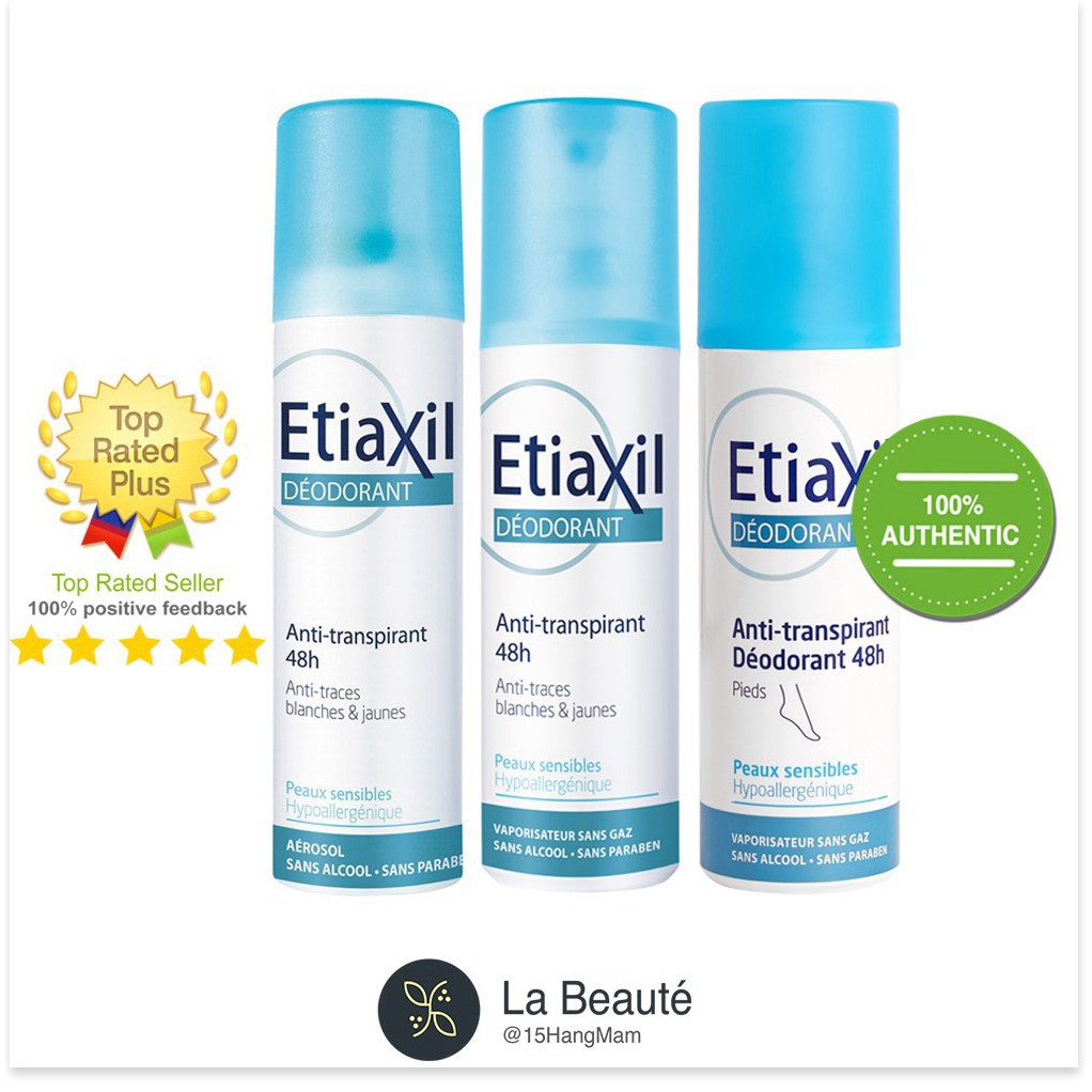 [Mã giảm giá] Xịt Etiaxil Deodorant Anti-Transpirant 48h - Xịt Khử Mùi Cho Cơ Thể [Nhiều Loại Dung Tích]