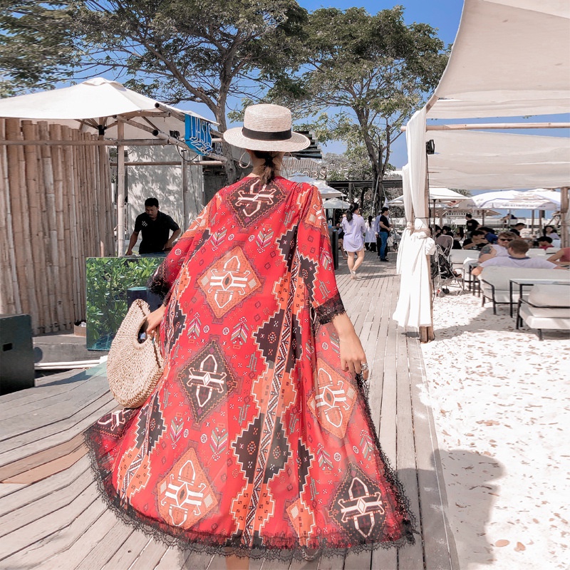 Áo khoác cardigan chiffon tay dài chống nắng phong cách Bohemian thời trang mùa hè cho nữ
 | BigBuy360 - bigbuy360.vn