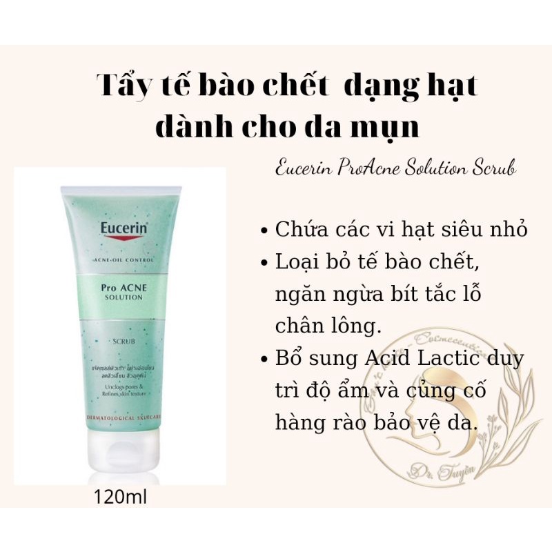 Tẩy tế bào chết cho da nhờn mụn Eucerin ProACNE Scrub 100ml