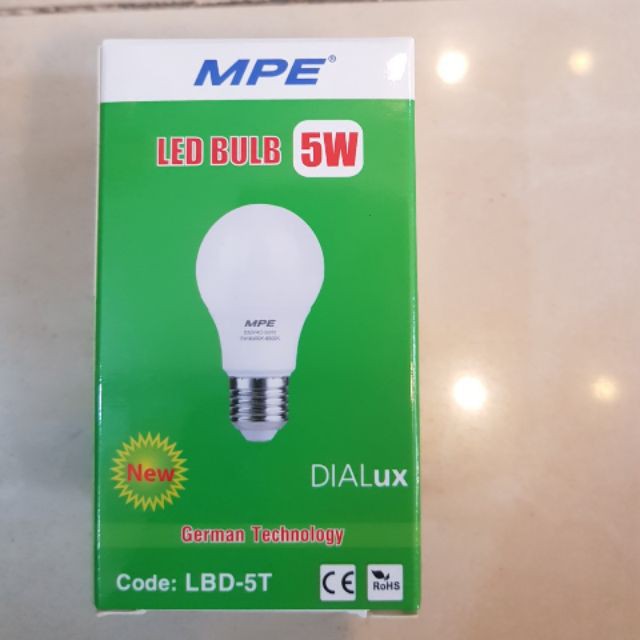 Bóng led bulb 5W cao cấp MPE tiêu chuẩn Châu âu