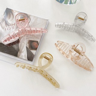 Kẹp tóc nhựa Acrylic trong suốt xinh xắn phong cách Hàn Quốc