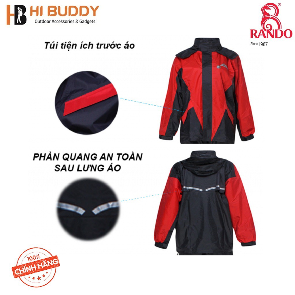 Áo Mưa Bộ Rando GEM | Hai Công Dụng, Che Mưa – Thông Thoáng | hibushop