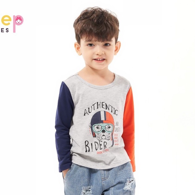 Áo thun bé trai dài tay từ 1 đến 8 tuổi in hình thiết kế Beddep Kid Clothers BA13