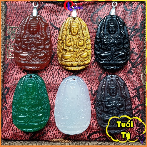 Mặt dây chuyền Luck Ring Phật bản mệnh Thiên Thủ Thiên Nhãn Cho nam nữ Tuổi Tý Tặng kèm