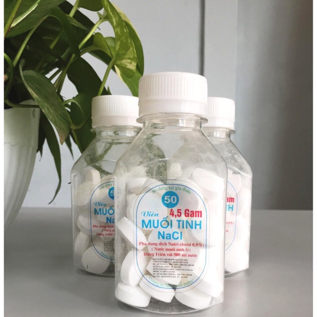 Viên muối tinh Nacl pha súc miệng 50 viên