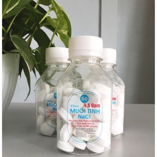Viên muối tinh Nacl pha súc miệng 50 viên