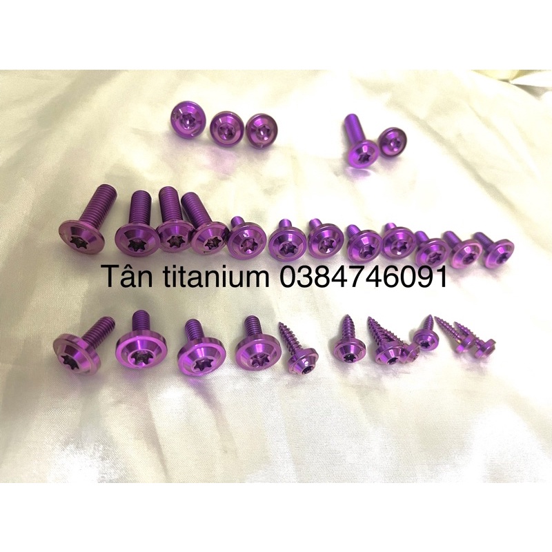 COMBO 28 ỐC TITAN GẮN FULL DÀN ÁO + DÀN CHÂN RAIDER/SATRIA FI CỰC ĐẸP