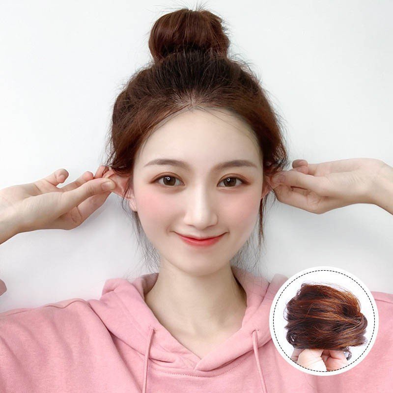 Tóc giả nữ Mivino tóc xoăn búi củ hành phong cách Hàn Quốc dễ thương TG22 yrshop