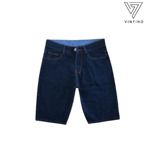 Quần short jean nam ống suông form rộng rãi thoải mái vận động 3 màu cơ bản, quần bò lửng ống rộng Vintino