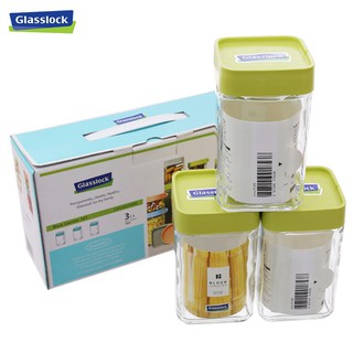 [GLASSLOCK] Bộ 3 lọ gia vị IG804 700ml - Made in Korea