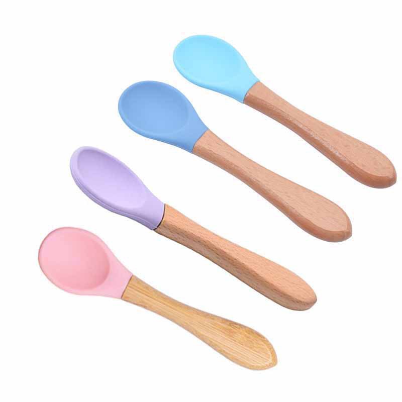 Thìa ăn dặm muỗng cán gỗ cho bé mesocshop