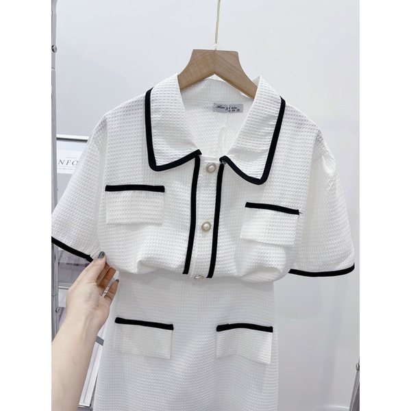 Set áo + cv xốp viền đen 🔥🔥