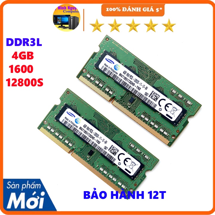 Ram laptop 4gb DDR3L 12800s, DDR3 bus 1600