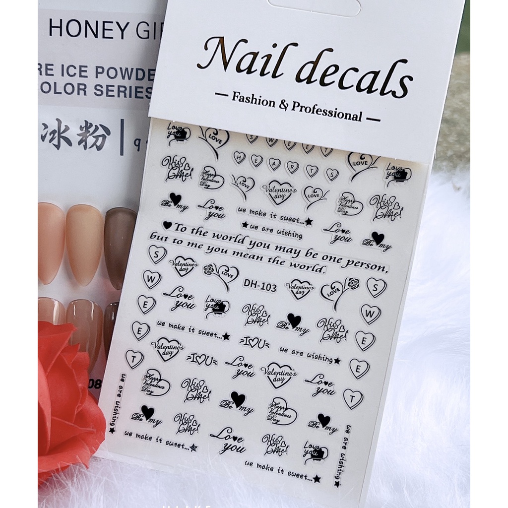 Sticker Chữ Dán Móng  Hot Nhiều Mẫu 2022