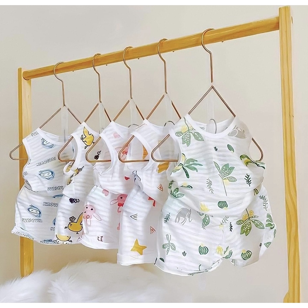 Bộ ba lỗ cotton giấy chui đầu mẫu mới năm 2022