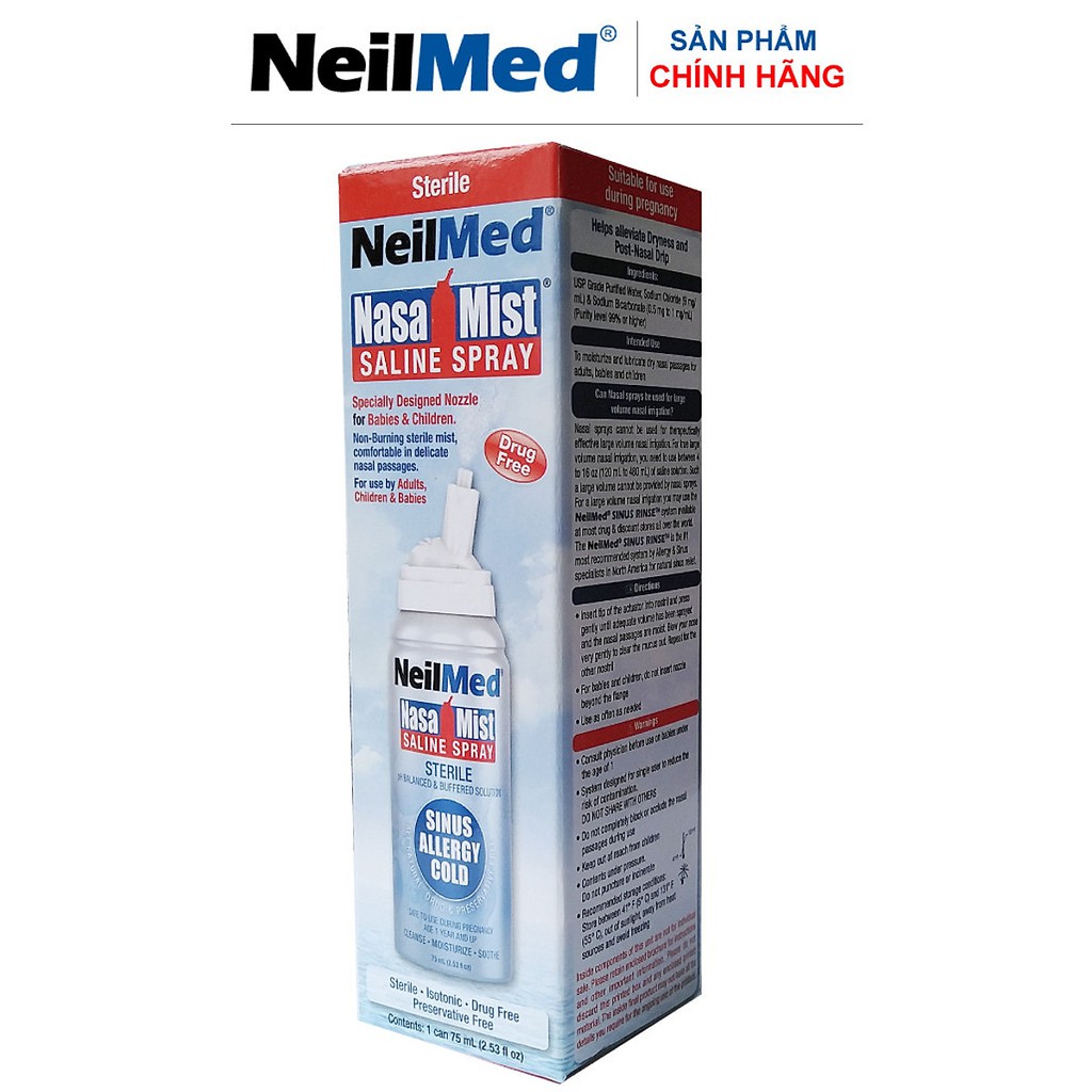 Bình Xịt Mũi Neilmed 75ml (Hàng Tách Set)