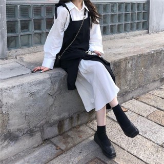 ORDER_V22 Váy Yếm Sơ Mi Ulzzang