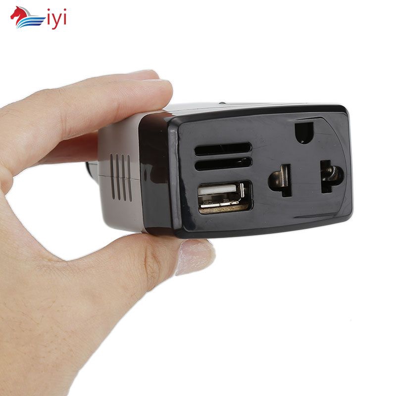 Đầu sạc tích hợp ổ cắm đa năng DC12/24V AC220V tiện dụng cho xe ô tô | BigBuy360 - bigbuy360.vn