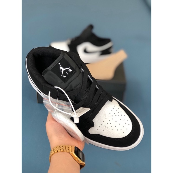 Giày thể thao Jordan 1 đen trắng cổ thấp, Giày JD low panda nam nữ Full Box Bill | BigBuy360 - bigbuy360.vn