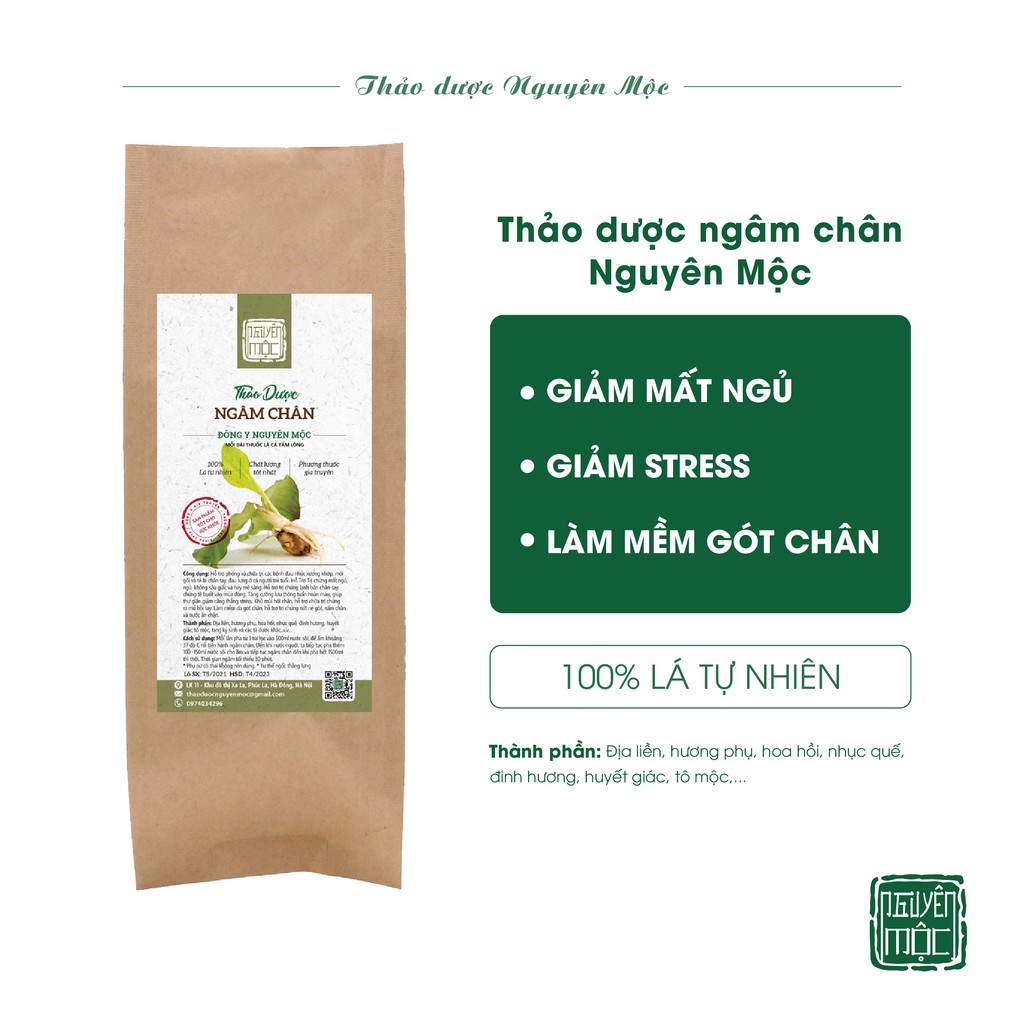 Ngâm chân thảo dược dạng túi lọc Nguyên Mộc hỗ trợ đẩy lùi đau nhức xương khớp cải thiện giấc ngủ ngon khử mùi hôi chân